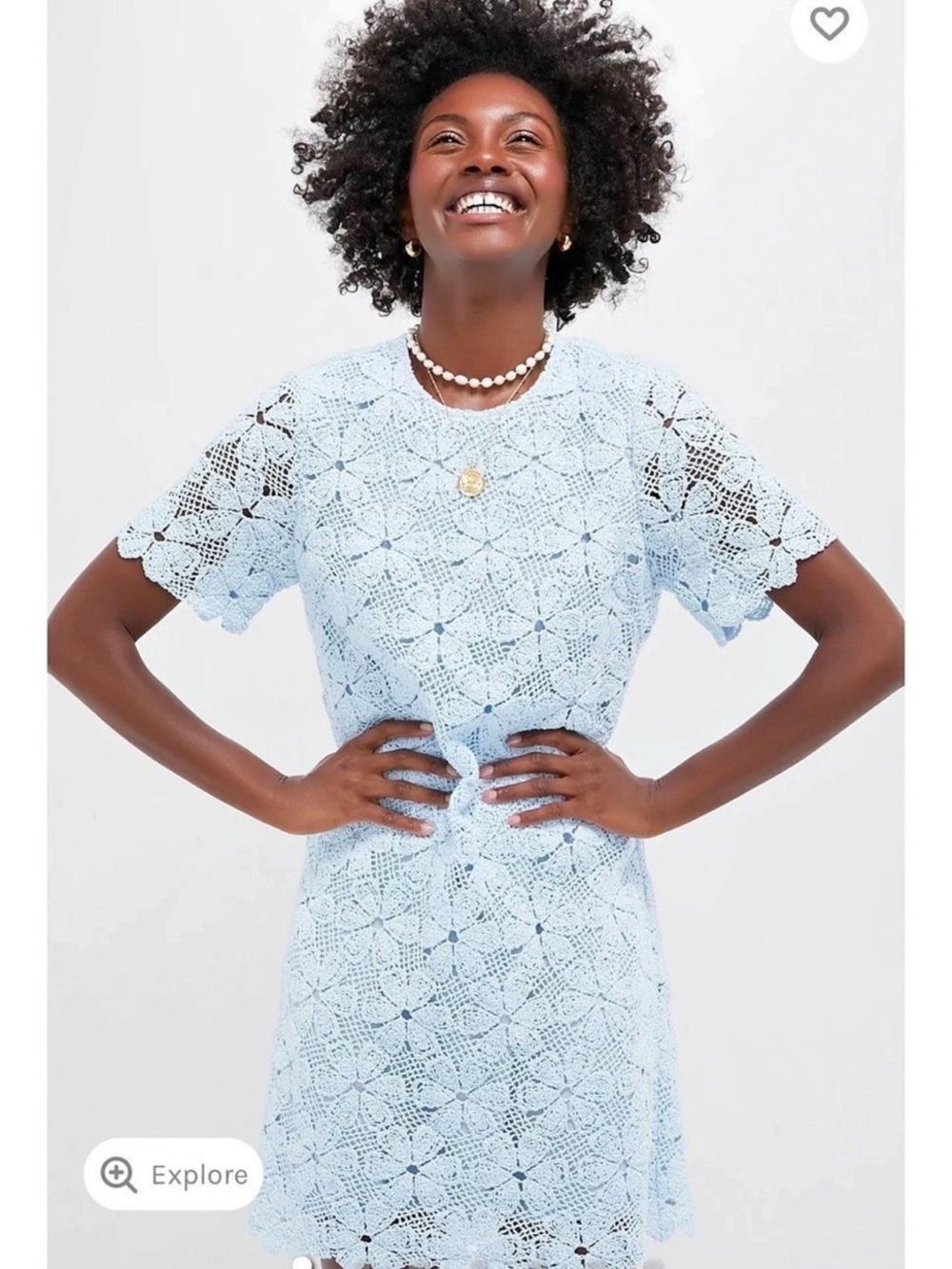 Tuckernuck Light Blue Crochet Belclaire Dress
